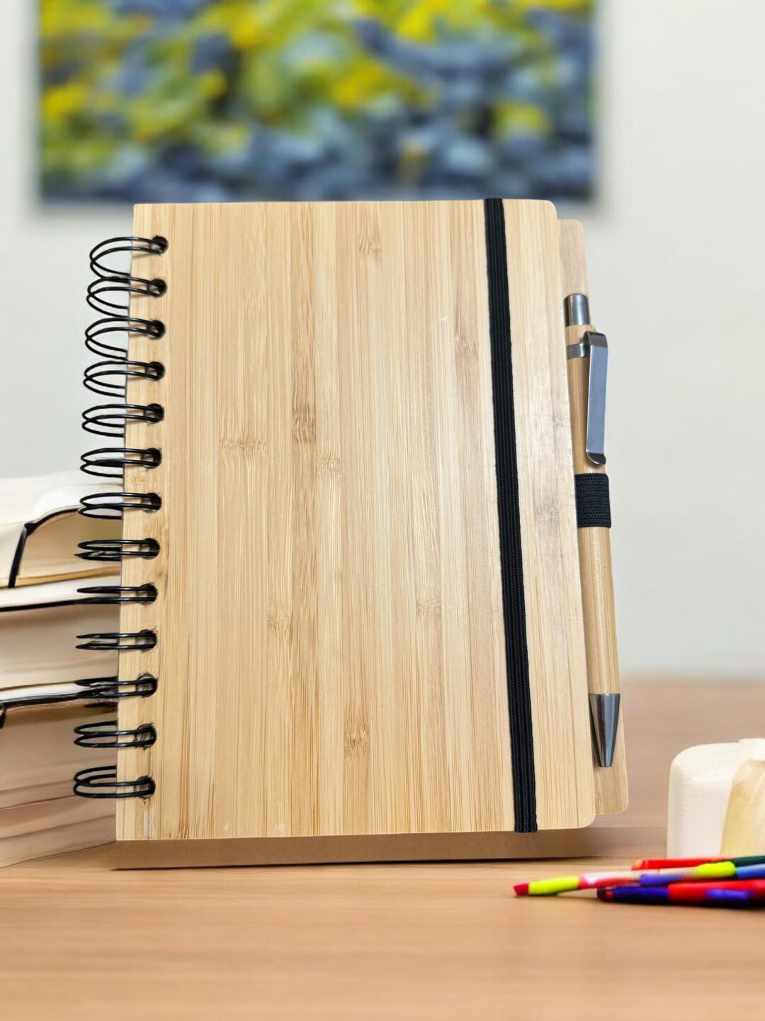 Ball Thread Notebooks Bamboo Spiral Notebook With Ballpen - Etsy