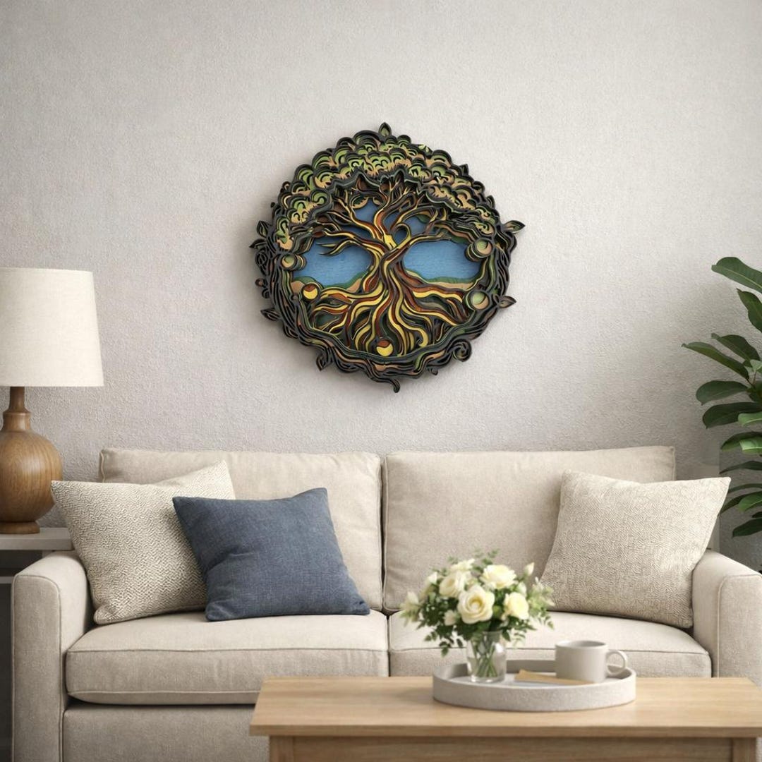 Layered Tree of Life Wood Wall Art - Etsy