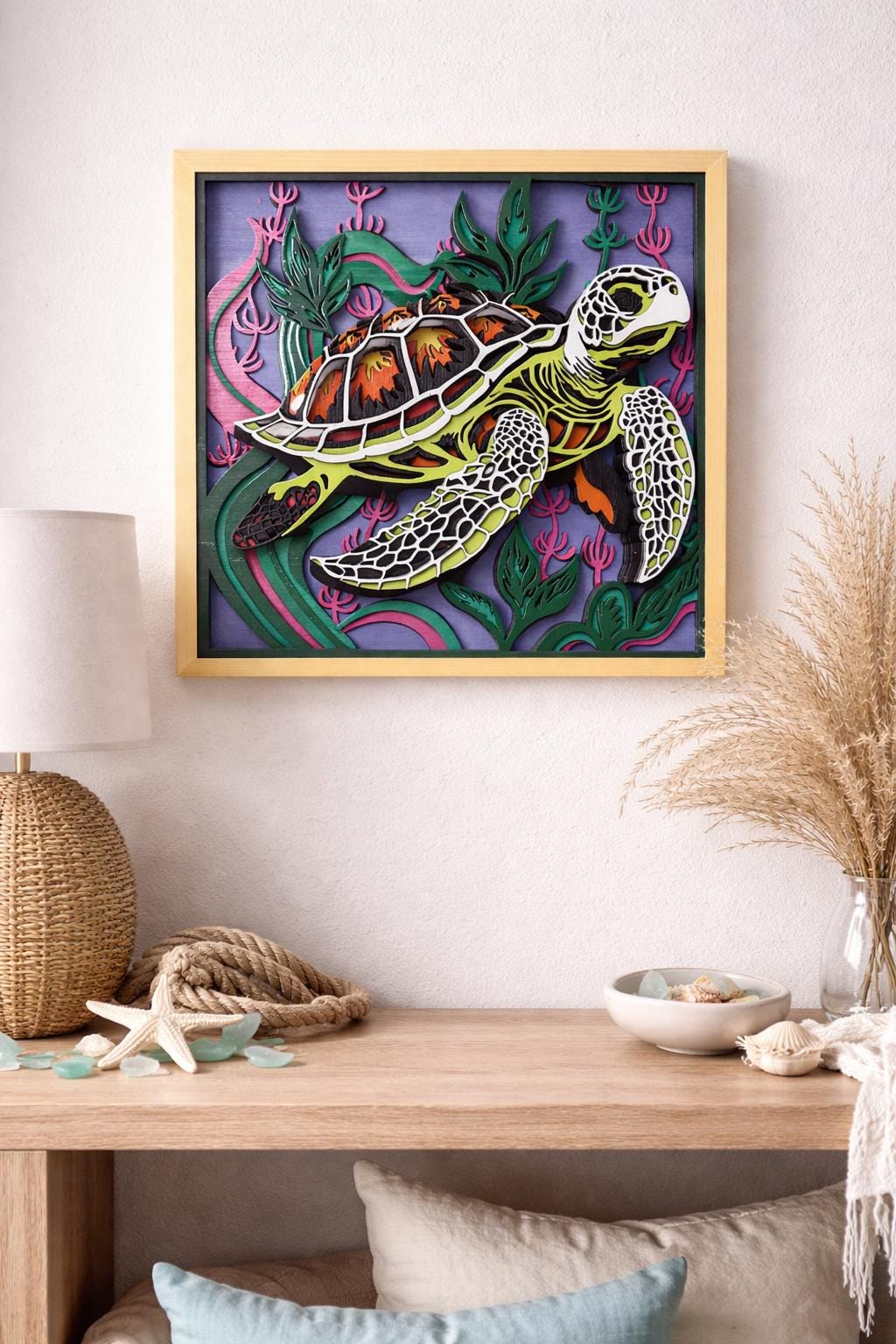 Sea Turtle Layered Wood Wall Art - Etsy