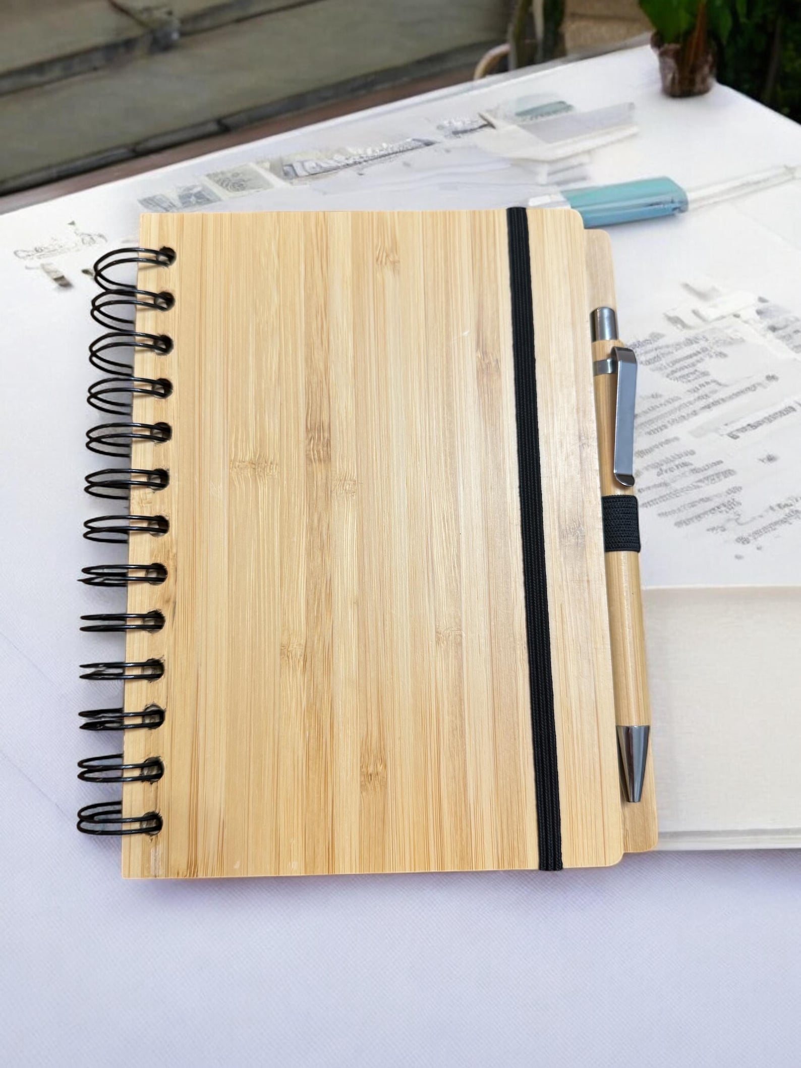 Ball Thread Notebooks Bamboo Spiral Notebook With Ballpen - Etsy