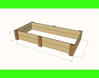 Raised Garden Bed DIY Plans: 3x6 ft Planter Box (PDF Download)