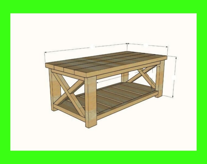 Farmhouse Table Build Plans, DIY Coffee Table (PDF) - Etsy Canada