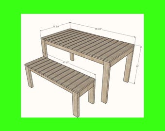 Patio Table Woodworking Plans: DIY Outdoor Furniture (Digital Download)