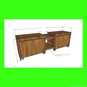 Miter Saw Workbench Plans, DIY Workbench, Garage Workbench Plans, Table Saw Workbench, Instant Download