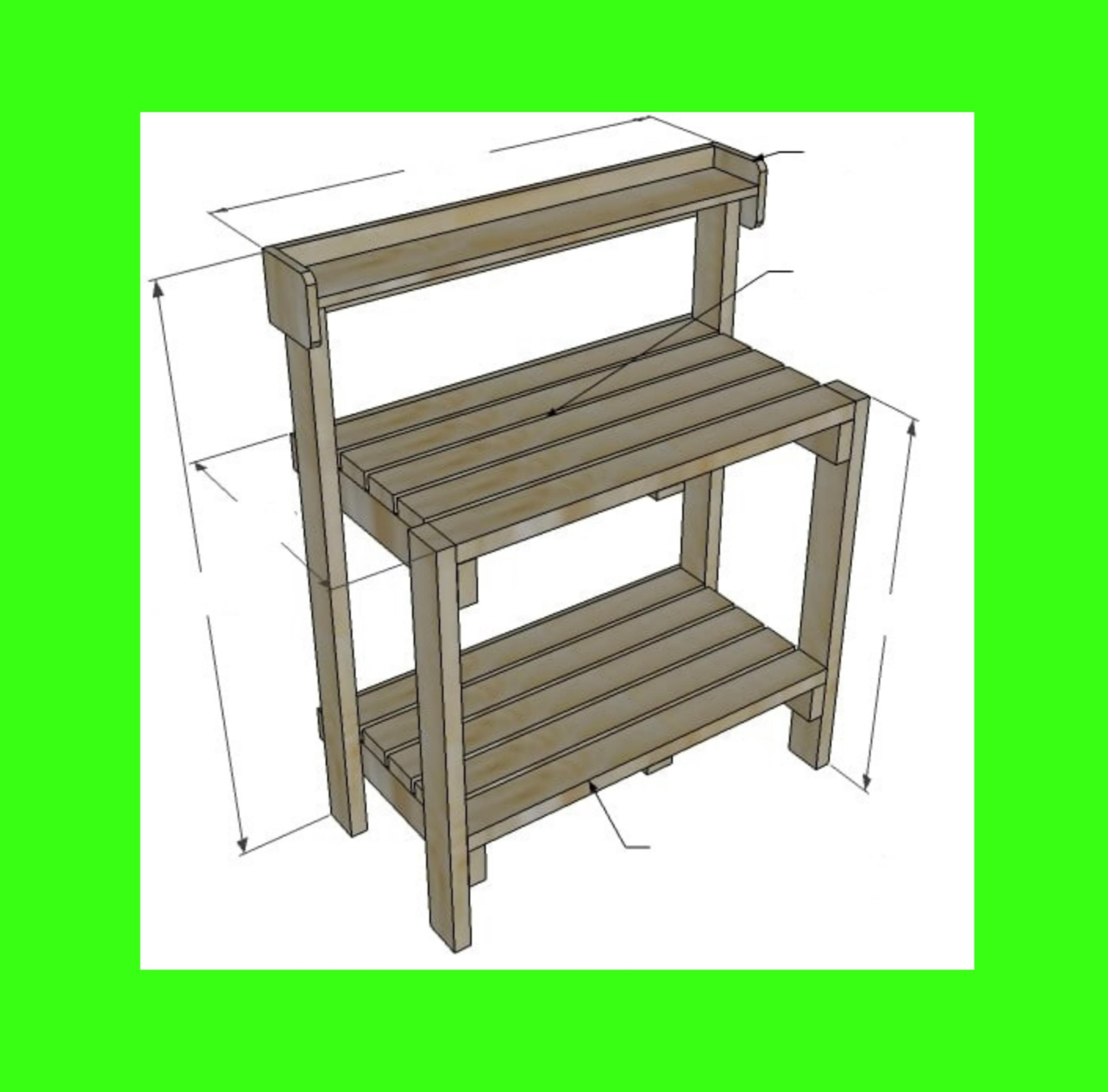 DIY Potting Bench Plans: Outdoor Work Table (PDF Download) - Etsy