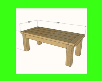 DIY Farmhouse Coffee Table Plans: Woodworking Project (PDF Download)