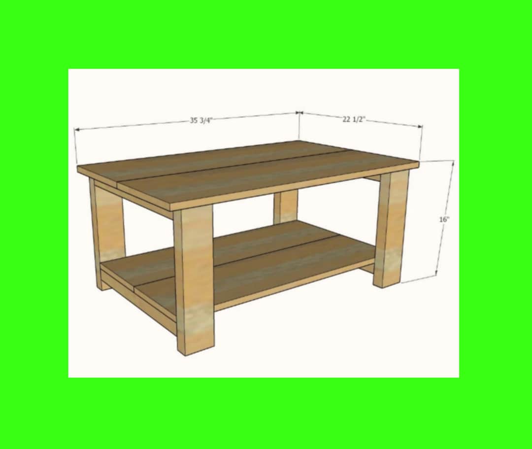 DIY Coffee Table Plan: Minimalist Woodworking, Compact Design (PDF ...