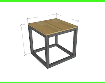 Square Side Table Plans: DIY Woodworking Project (PDF Download)