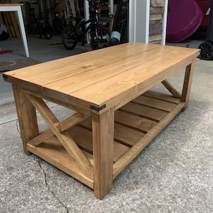 Rustic Farmhouse Coffee Table Plans PDF Download - Etsy