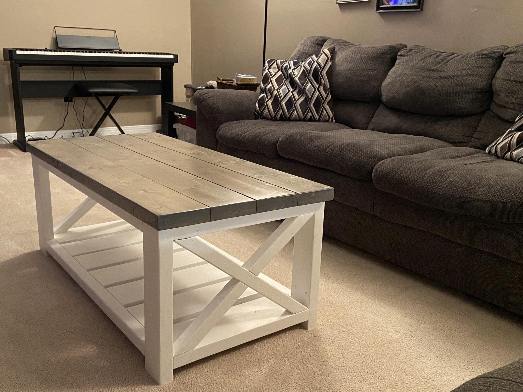 Rustic Coffee Table DIY Plans: Farmhouse Style (PDF Download) - Etsy