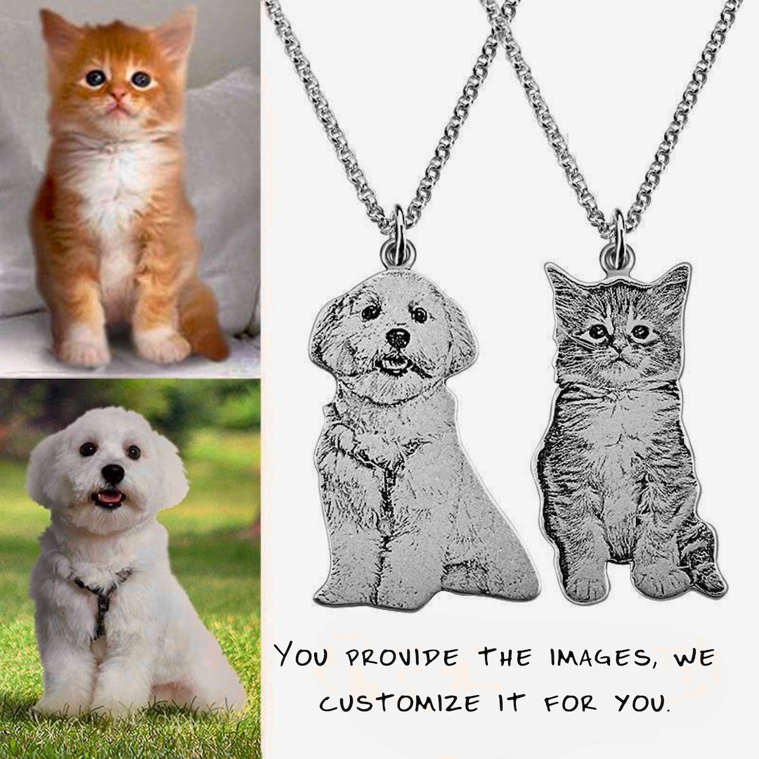 Custom Pet Necklace Using Pet Photo/personalized Missing a Pet's