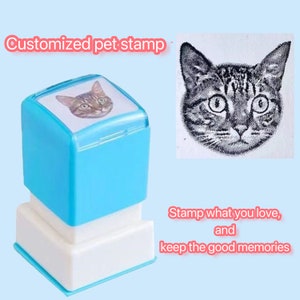 Custom Pet Head Portrait Stamp/Custom Cat & Dog Stamp From Photo/Personalize Stamp on Assignments/Kids Stamp/Custom Pet Portrait Stamp gift