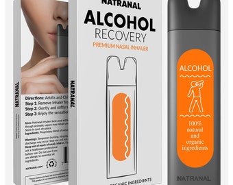 Natranal Alcohol Kater Herstel Neusinhalator Stick - Lever Detox Inhalator, Voorkom & Verminder Symptomen voor Kater en Alcoholgebruik