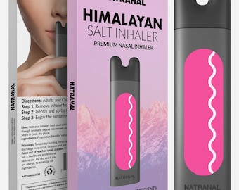 Natranal Himalaya Zout Inhalator - Himalaya Zout Aromatherapie Neus Inhalator Verbeteren Adem, Bieden Natuurlijke Oplossing Voor Ademhalingsproblemen