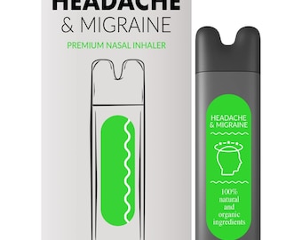 Natranal Headache Relief Nasal Inhaler With Essential Oils - Migraine Stick Inhaler for Headaches & Migraines Relief - (Minty Floral Aroma)