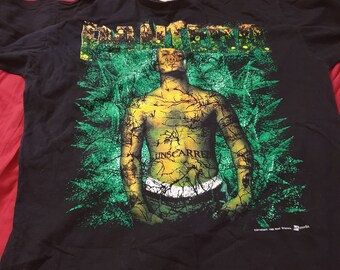 90s nude marijuana vintage shirt ヌード Vintage 90s Weed Shirt XL All Over Print – Madd Vintage