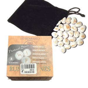 White Onyx Runes by Lo Scarabeo - NEW