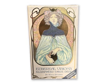 Ethereal Visions Tarot Deck by Matt Hughes – Gold Foil Accents + Guidebook - NEW
