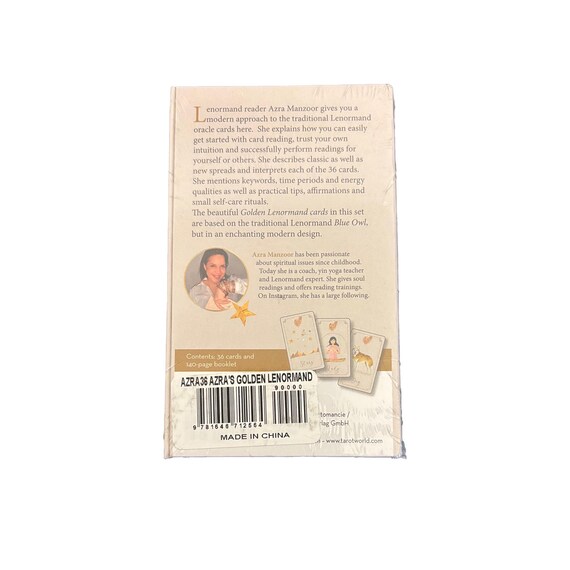 Azra's Golden Lenormand Cards by Azra Manzoor – Gilded 36-card