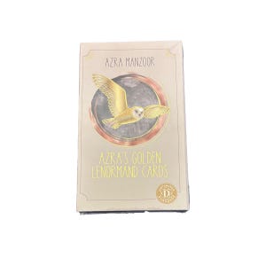 Azra’s Golden Lenormand Cards by Azra Manzoor – Gilded 36-Card Deck & Guidebook for Intuitive Readings and Self-Discovery - NEW