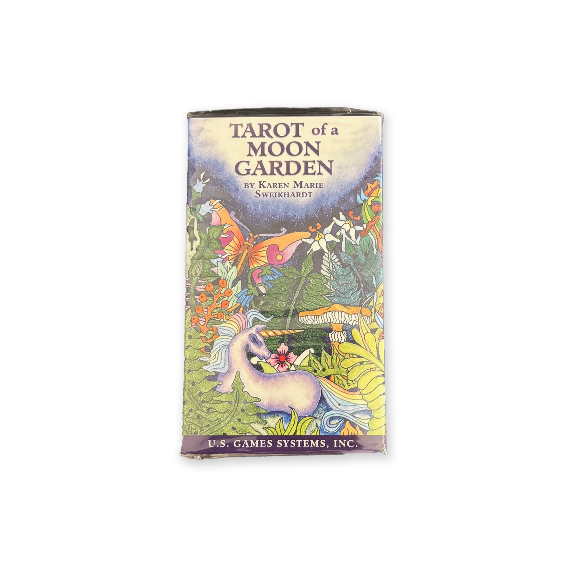 Tarot of a Moon Garden Deck by Karen Marie Sweikhardt – Illustrated Lunar Fantasy Tarot – 78 Cards + Booklet by Laura E. Clarkson