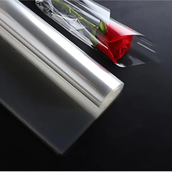 transparent flower wrapping paper