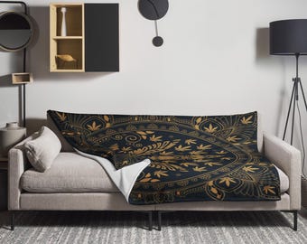Schwarz und Gold Topfblatt Decke