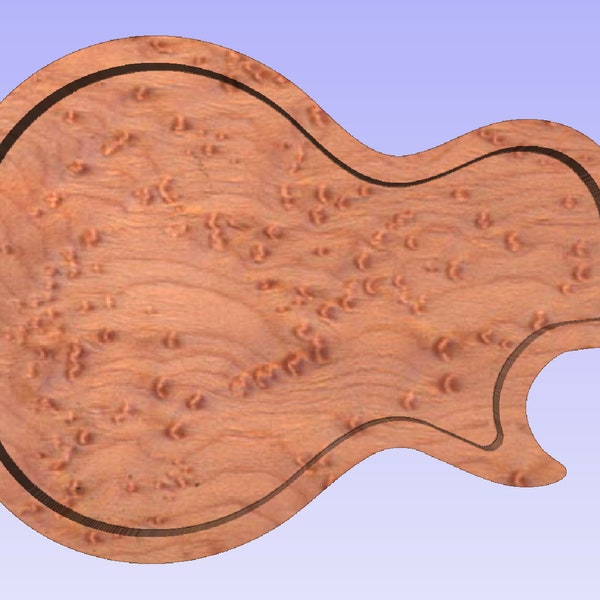 Guitar Body Catch All (Valet) Tray SVG/DXF/CRV File