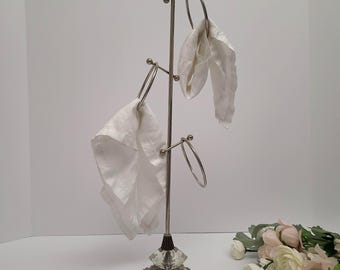 Vintage Ornate Metal 3 Ring Towel Ladder | Towel Bar Holder