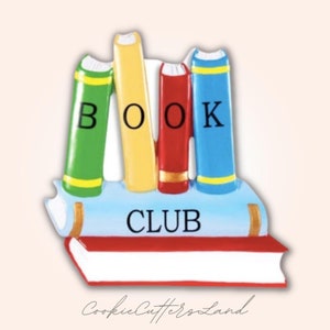 Book Club Personalized Christmas Tree Ornament- FREE CUSTOMIZATION
