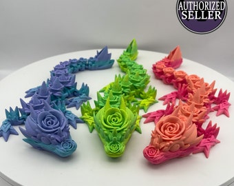 Baby Rose Dragon 3d printed articulated model