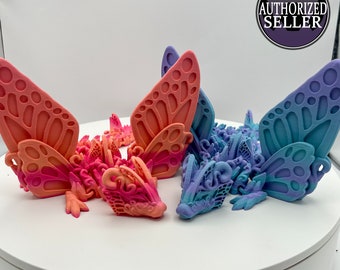 Butterfly Dragon Winged 3d printed articulated model