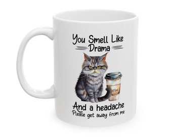 Mug en céramique, tasse amusante de 11 oz, tasse sarcastique, tasse à café, tasse pour amoureux des chats, idées cadeaux