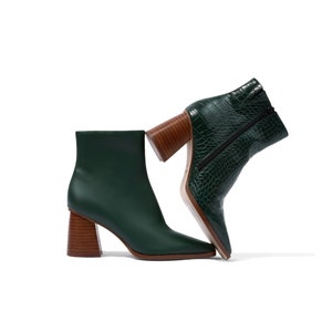 Sustainable boots - dual textured/two-toned boots