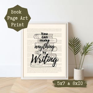 Writer Quote Book Page Art Print, Printable Art Print, Writer Wall Art, Book Lover Art Print, Art Print, Writer Decor, Literary Art Print