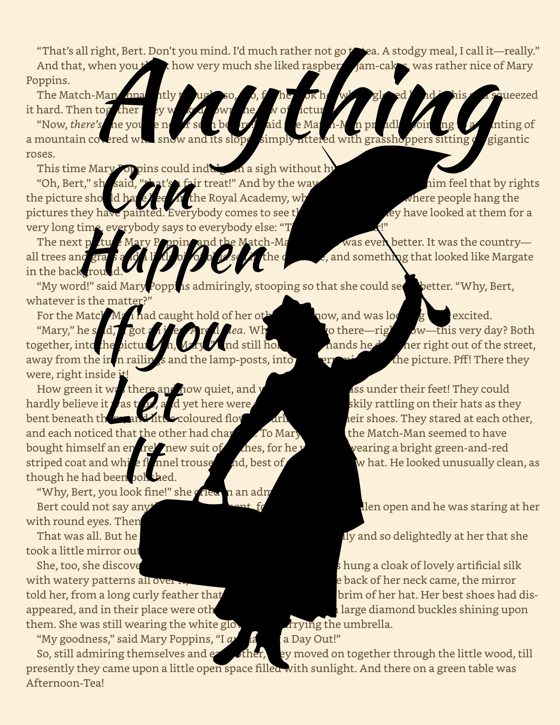 Mary Poppins Art Print Mary Poppins Quotes Mary Poppins - Etsy