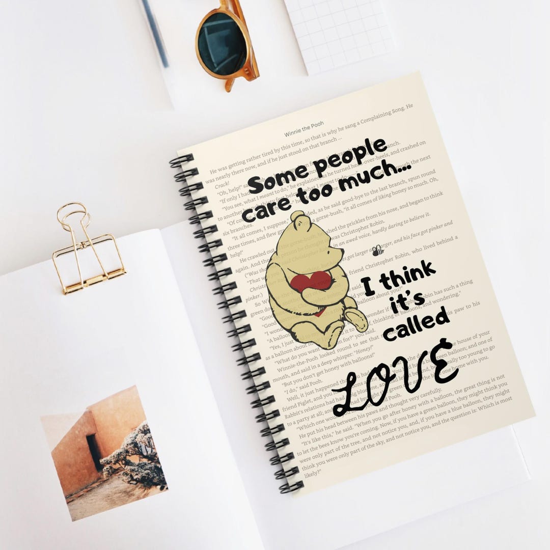 Winnie the Pooh Notebook, Winnie the Pooh Journal, Bookish Notebook ...