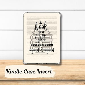 Bookish Quote Kindle Insert, Bookish Kindle Insert, Book Lover Gifts, Kindle Accessories, Kindle Inserts, Kindle Decor, Bookish Gifts