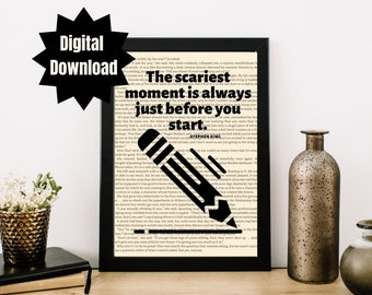 Stephen King Art Print, Stephen King Quotes, Stephen King Fans, Stephen King Printable, Book Page Art, Bookish, Book Lovers, Book Art Prints