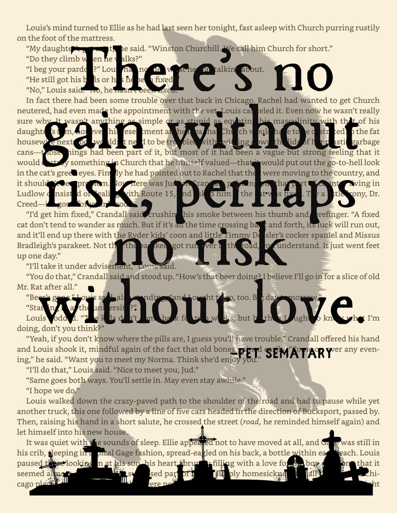 Pet Sematary Quote Stephen King Quotes Stephen King Prints Etsy