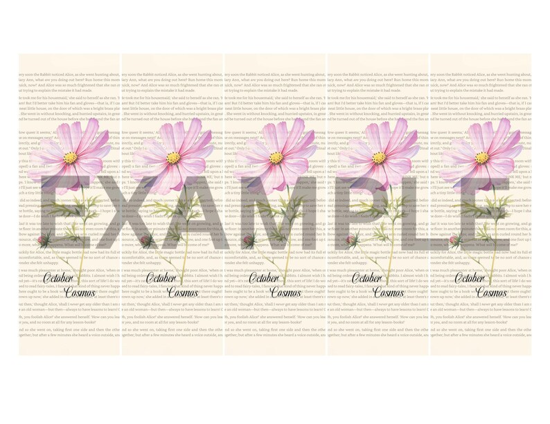 October Birth Flower Bookmarks Printable, Marigold Bookmark, Cosmos ...