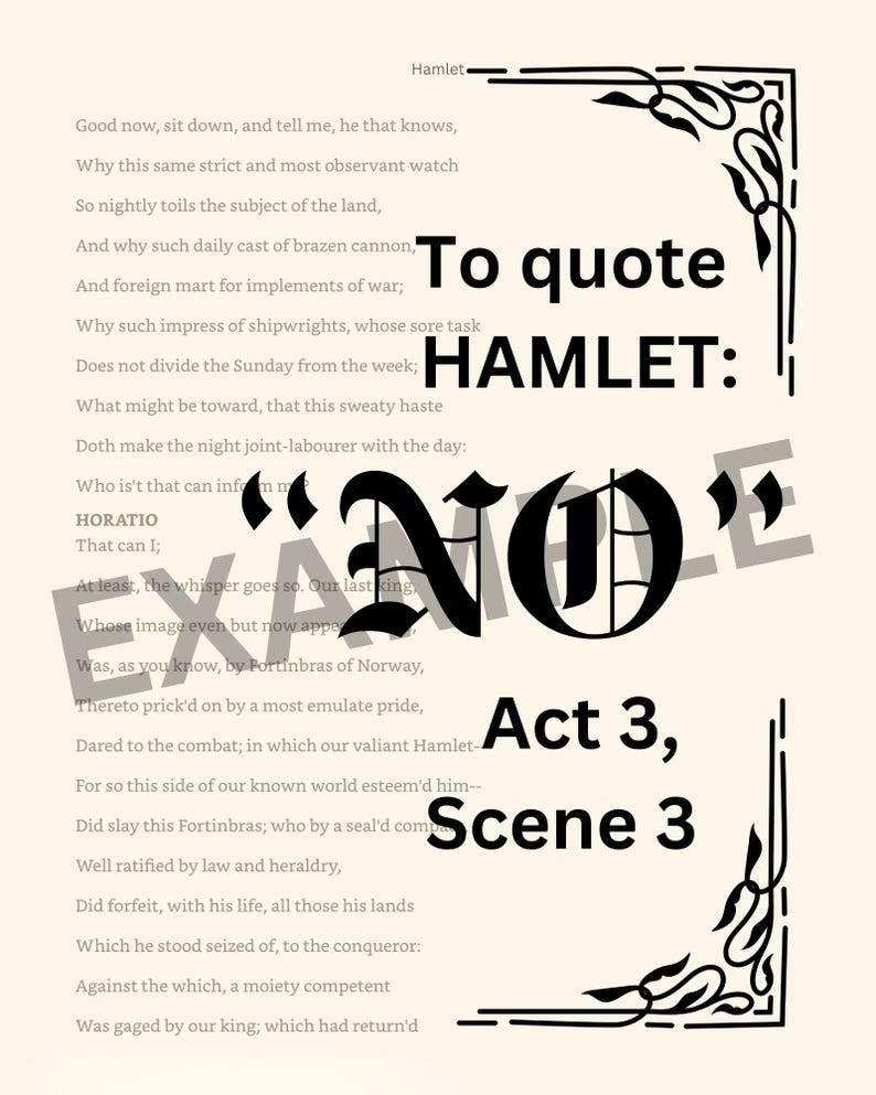 Shakespeare Book Page Printable Art Print, Bookish Decor, Book Wall Art ...