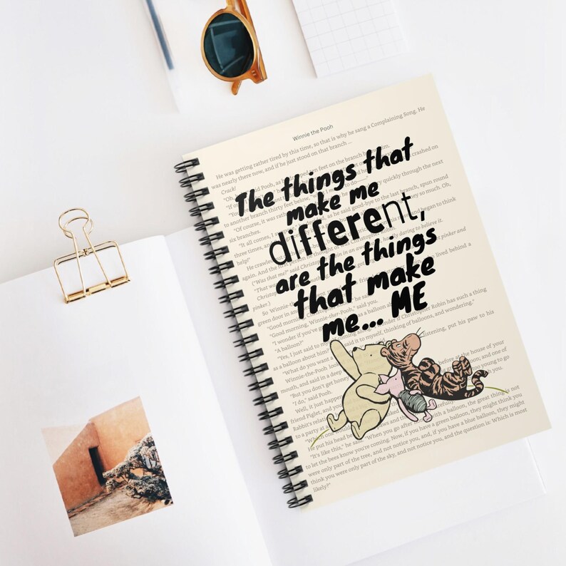 Winnie the Pooh Notebook, Winnie the Pooh Journal, Bookish Notebook ...