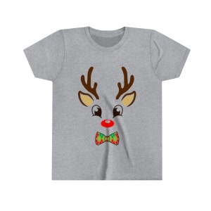 Rendier Shirt - Jongens, Kerstmis T-shirt, Rendieren met een vlinderdas