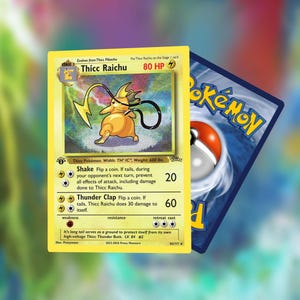 original raichu pokemon card value PSA 8 NM - MT main image 1