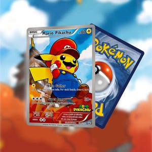Custom-made Luigi Pikachu Card - Etsy