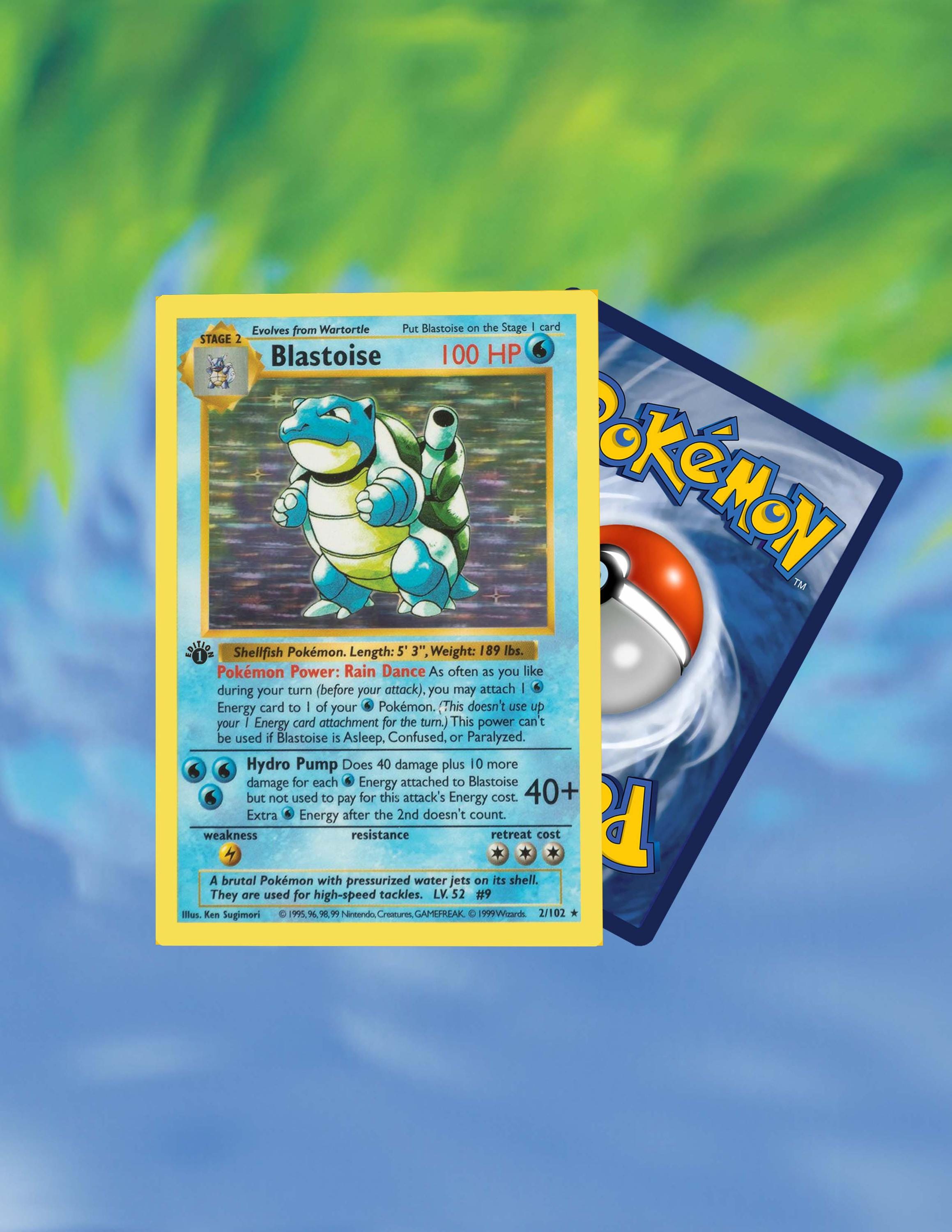 First Edition Blastoise Holo Card - Etsy