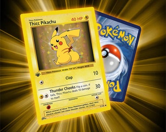 Thicc Pikachu Card Etsy