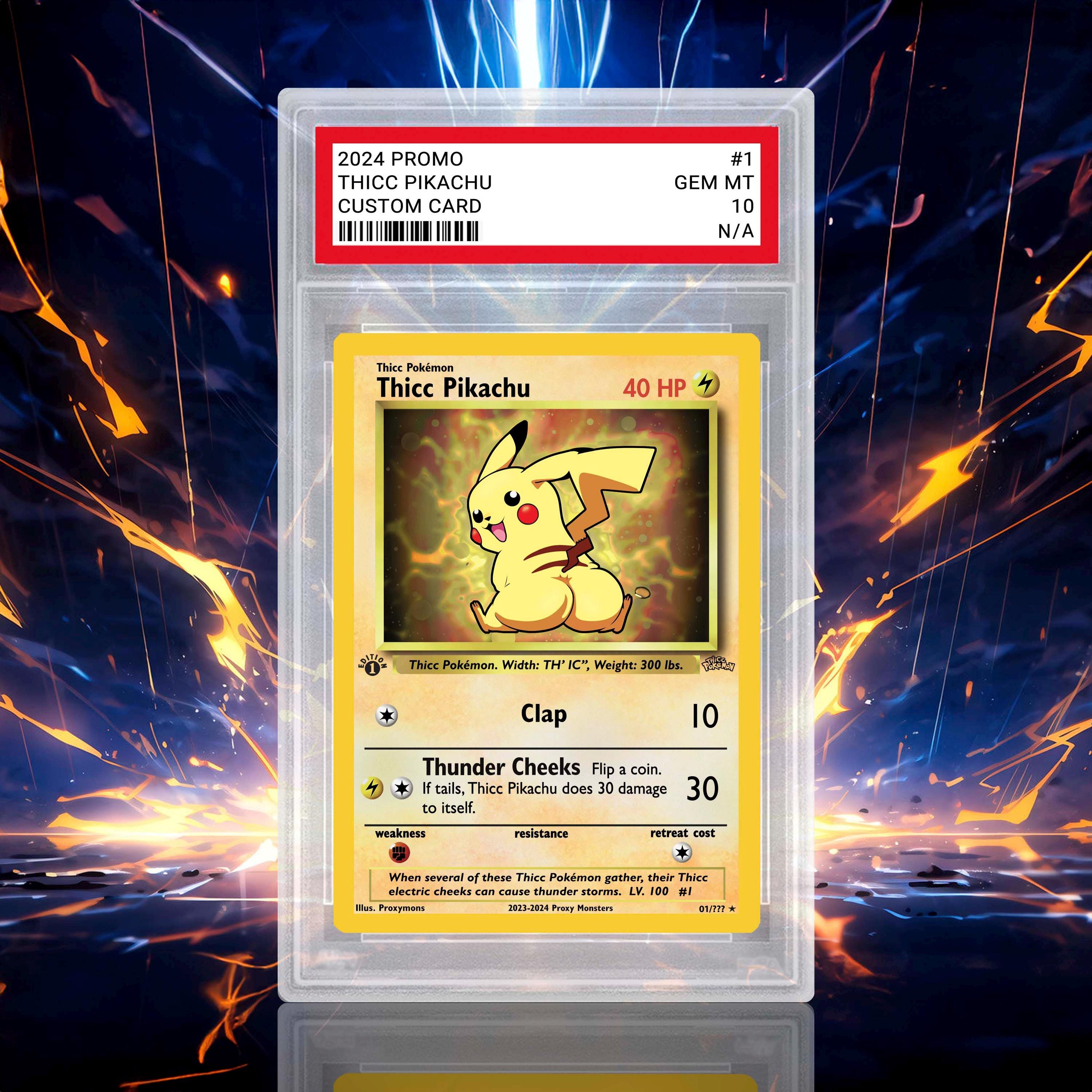 thicc pikachu pokemon card Thicc Pokemon Fan-Art Cards main image 0