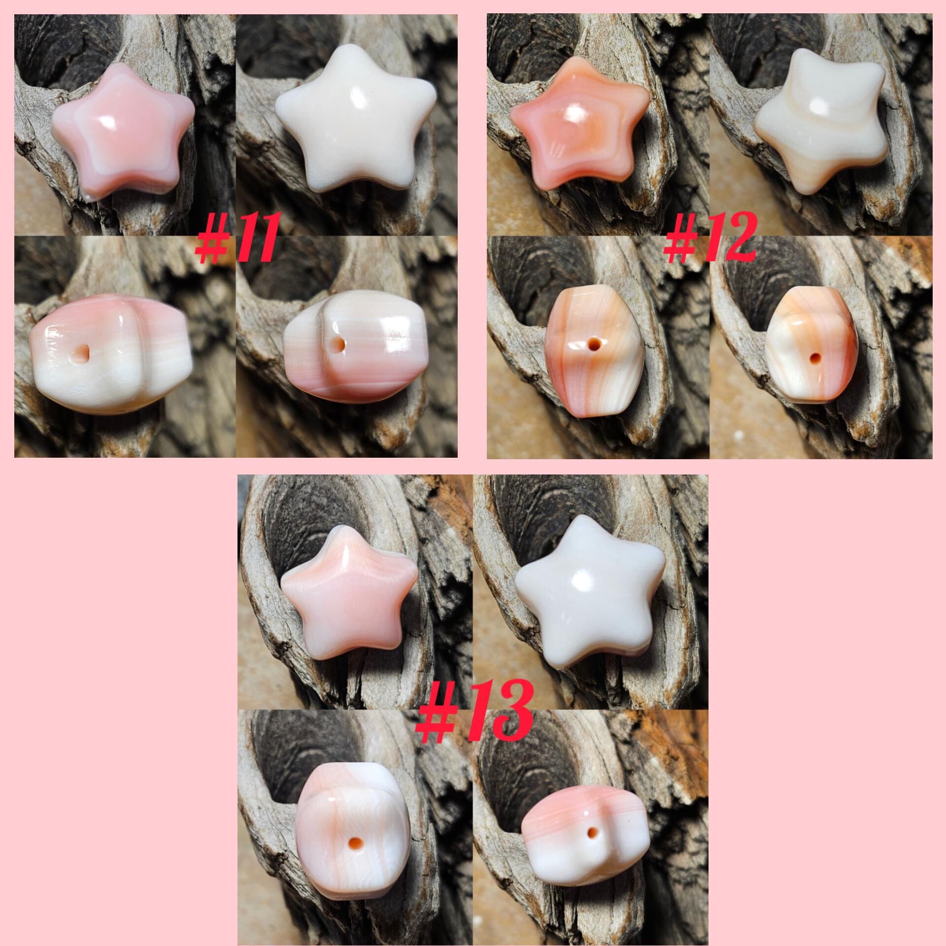 Natural Carved Queen Conch Shell Beads - Etsy